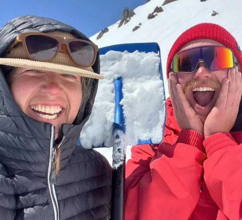 Patty Bolan, 29, and Andrew Niziol, 28, are pictured in an Instagram post from May 2 at Mount Shasta. The couple was found dead and their bodies were recovered from Mount Whitney on Wednesday, May 8, 2024, according to authorities.