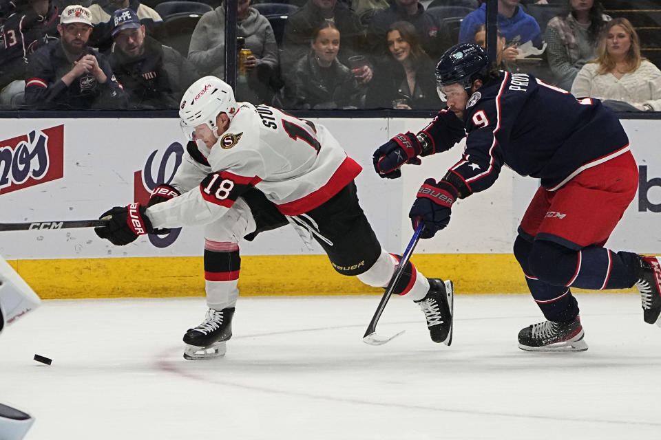 Merzlikins stops 41 shots to lead Blue Jackets in 4-2 win over Senators