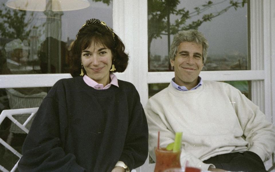 A photo submitted as trial evidence shows a young Ghislaine Maxwell with financier Jeffrey Epstein - US District Court for the Southern District of New York / AFP