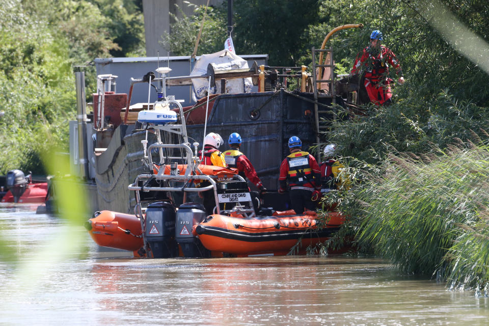 Experienced search teams had continued rescue efforts on Sunday until darkness stopped them at around 10pm. (SWNS)