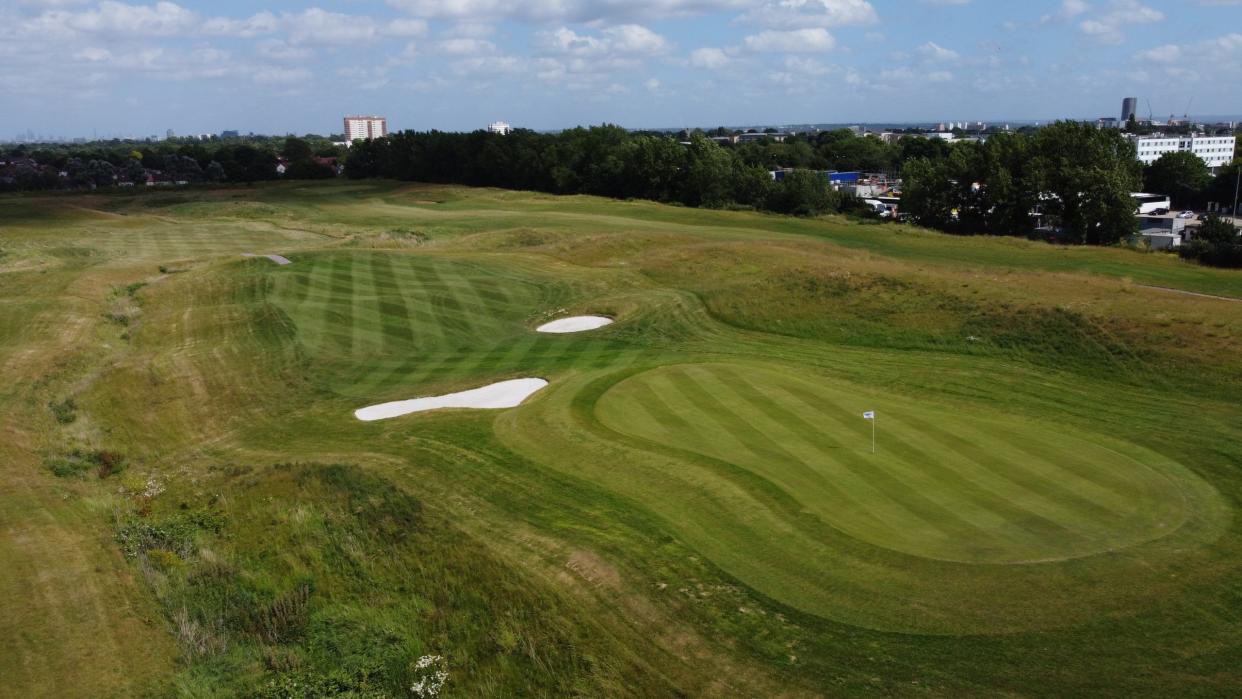  London Airlinks golf course seen from above 