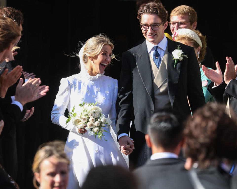 The happy couple leave York Minster [Photo: Getty]