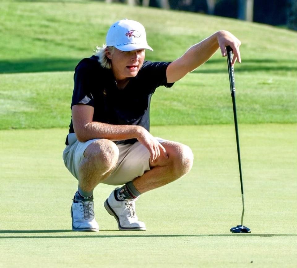 Henry Robards of Episcopal shot 75 and had three birdies among his last five holes at the Class 1A state golf championship at the Mission Inn Resort in Howey-in-the-Hills.