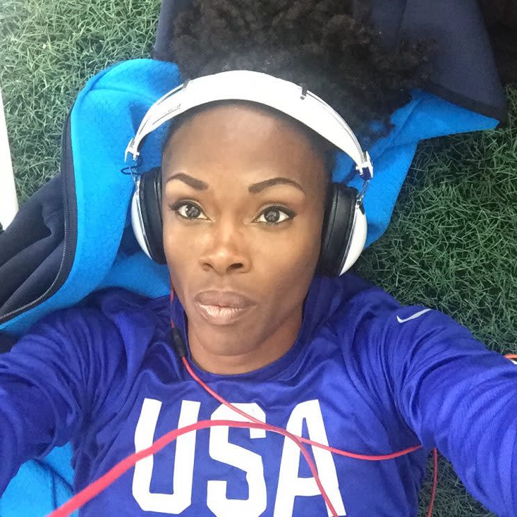 Chaunte Lowe still doesn't know when or where she will receive her bronze medal. (Courtesy of Chaunte Lowe)