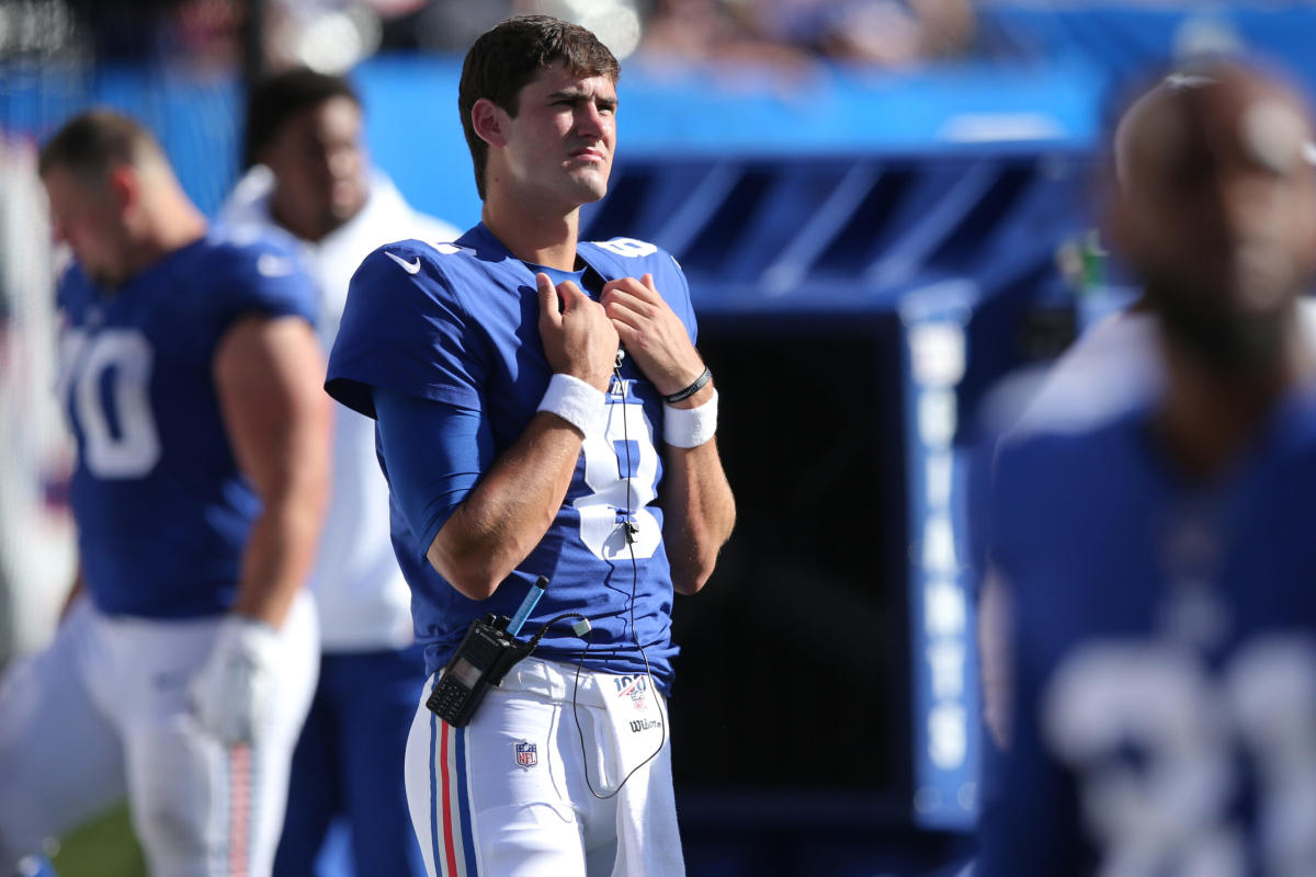 Giants practice report: Daniel Jones struggles with accuracy in joint Lions  workout - The Athletic