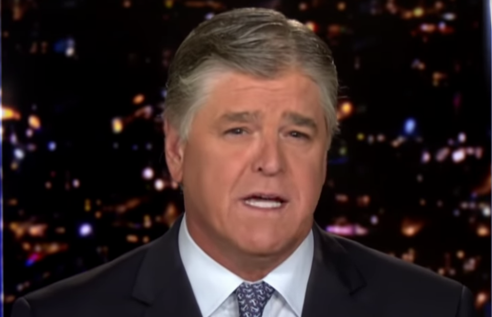 <p>Sean Hannity faces outrage on social media after he referred to Adam Toledo as a ‘man’</p> (Fox News)