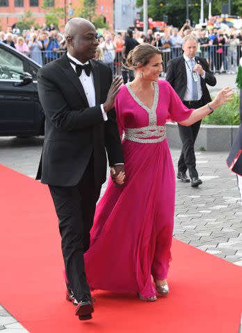 Rune Hellestad/Getty Princess Martha Louise and Durek Verrett in Oslo, Norway, June 16, 2022.