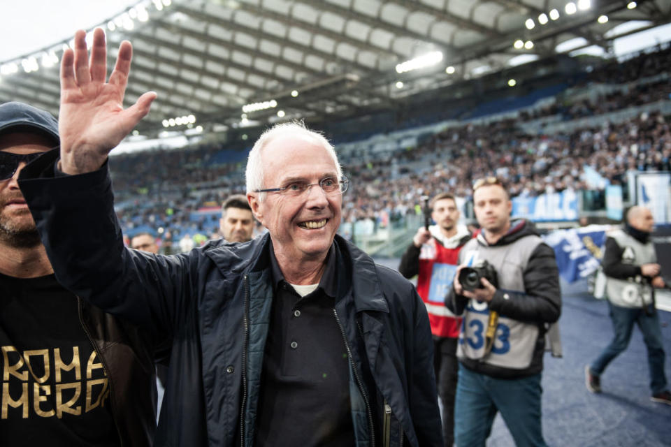 ROME, ITALY - MARCH 19: Sven-Goran Eriksson former SS Lazio coach in the 90s during the Serie A match between SS Lazio and AS Roma at Stadio Olimpico on March 19, 2023 in Rome, Italy. (Photo by Ivan Romano/Getty Images)