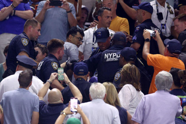 NFL fans, protesters come face-to-face outside Lucas Oil Stadium