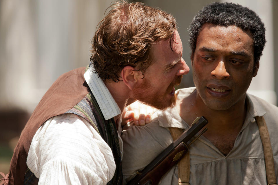 <div><p>"Amazing movie, but I’ll never watch it again — especially knowing what happens to Solomon Northup in the end."</p><p>—<a href="https://www.buzzfeed.com/murrays3" rel="nofollow noopener" target="_blank" data-ylk="slk:murrays3" class="link rapid-noclick-resp">murrays3</a></p></div><span> Fox Searchlight / Â©Fox Searchlight/Courtesy Everett Collection</span>