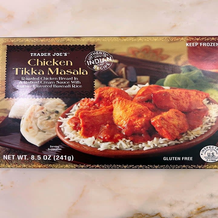 A box of Chicken Tikka Masala.