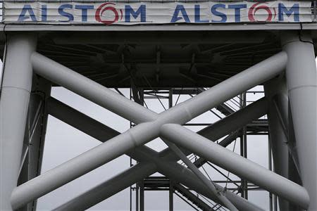 View of a Haliade 150 offshore wind turbine at Alstom's offshore wind site in Le Carnet, on the Loire Estuary, near Saint Nazaire, western France, April 27, 2014. REUTERS/Stephane Mahe