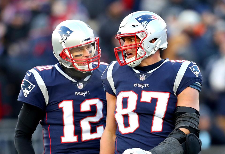 Brady has joined the Tampa Bay Buccaneers and tempted former teammate Rob Gronkowski out of retirement to join him (Getty Images)