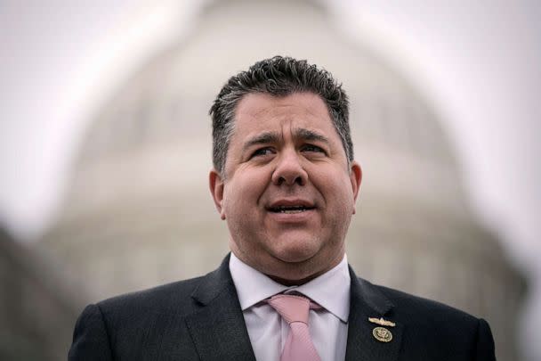 PHOTO: Rep. Nick Lalota speaks during a news conference outside the U.S. Capitol on March 7, 2023 in Washington, DC. (Drew Angerer/Getty Images)