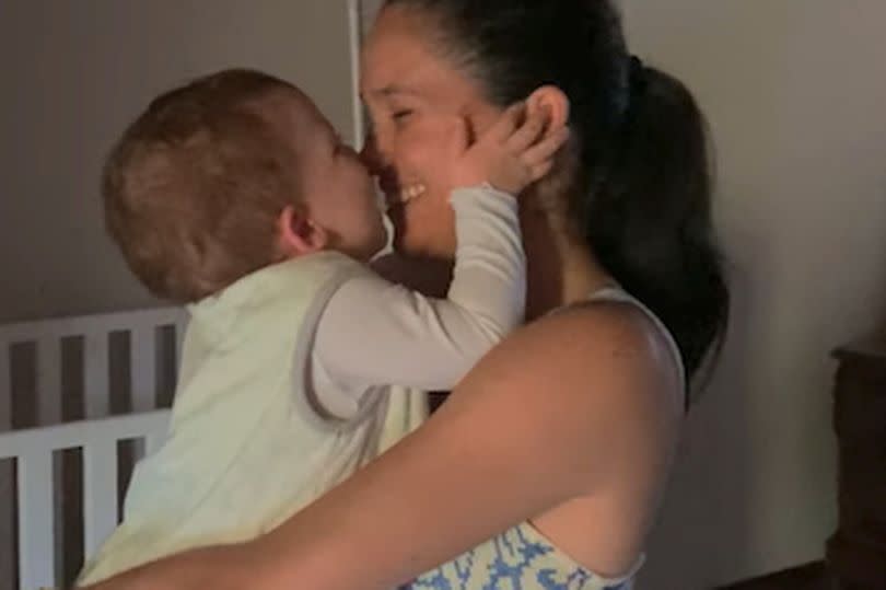 Meghan Markle with baby Archie during their Netflix documentary