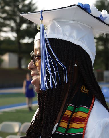 <p>Courtesy Carlos Arokium</p> Cyrena Arokium at her 2023 Newtown High graduation