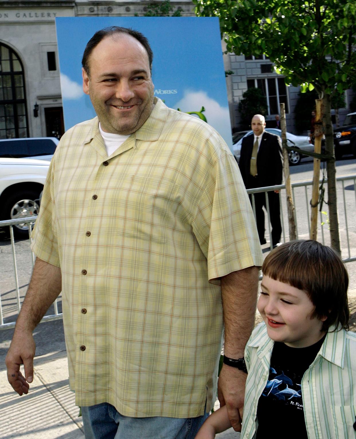 James Gandolfini, left, and son Michael at a New York screening of "Shrek the Third" in 2007.