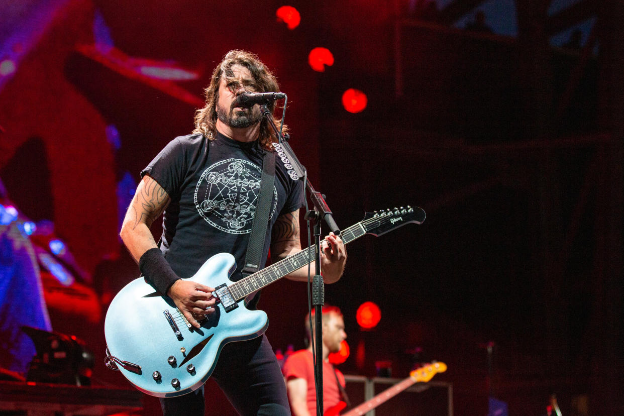 Dave Grohl of Foo Fighters during the Sonic Temple Music Festival on May, 19 2019, in Columbus, Ohio (Photo by Daniel DeSlover/Sipa USA)