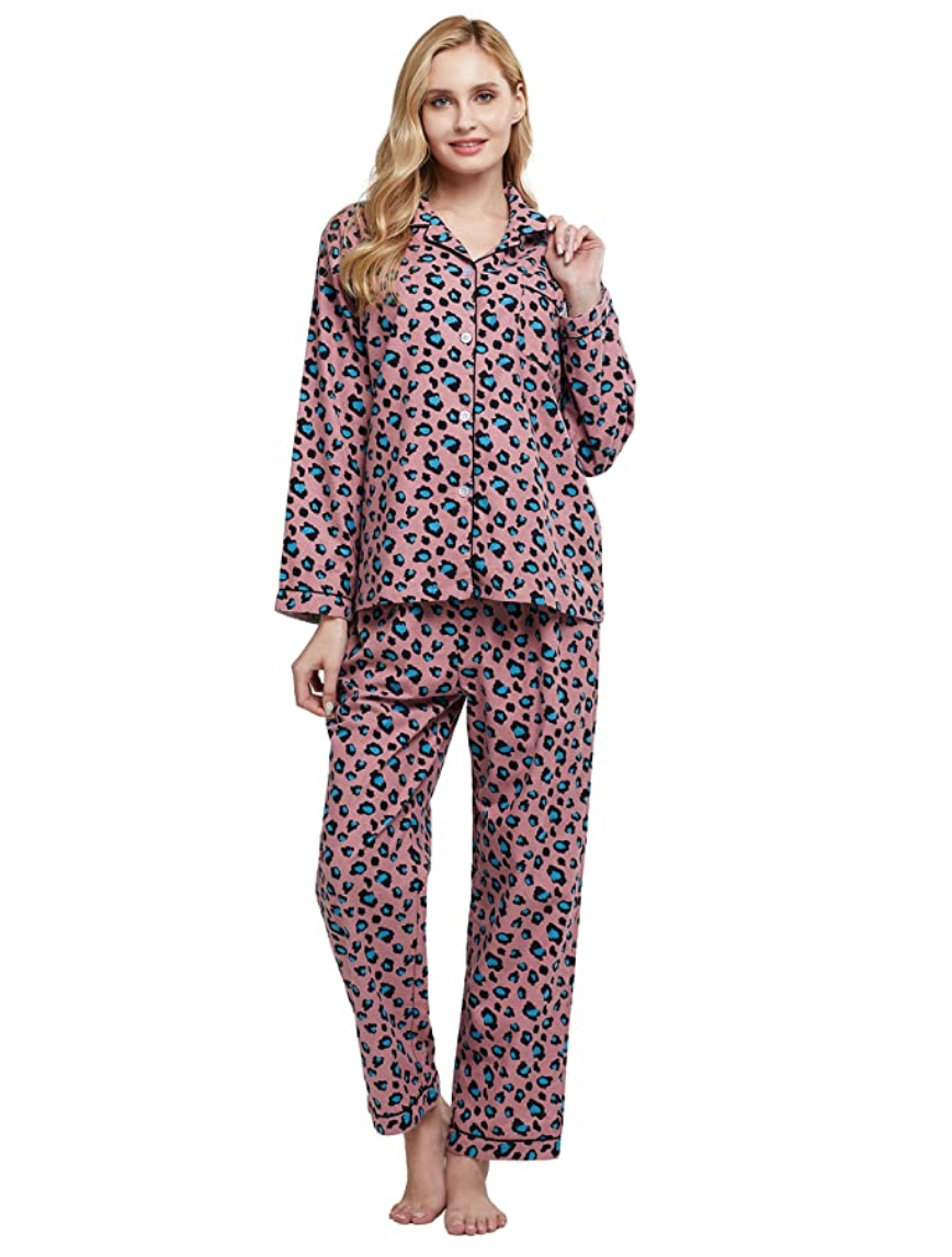 6) 100 Percent Cotton Long Sleeve Flannel Pajama Set