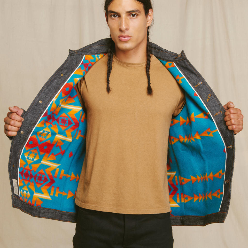 Heritage Coat in turquoise, $500  (Photo: Photographer: Kari Rowe/Model: Aaron Tellez)