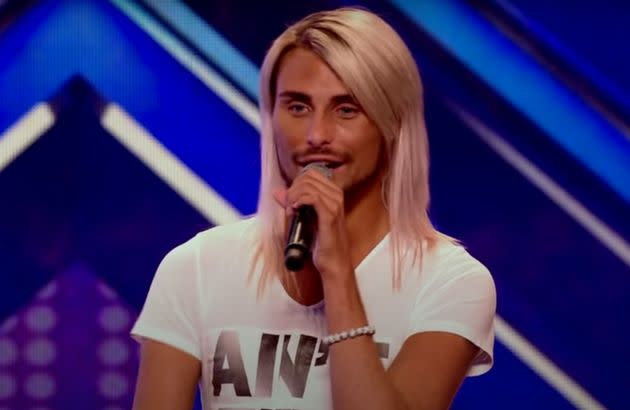 Rylan Clark on The X Factor in 2012 (Photo: ITV)