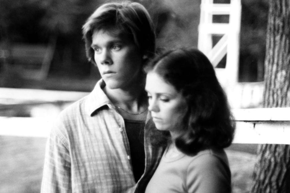 <p>Paramount/everett collection</p> Kevin Bacon and Jeannine Taylor in "Friday the 13th"