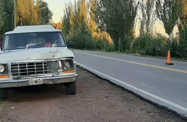 La camioneta que atropelló a los chicos