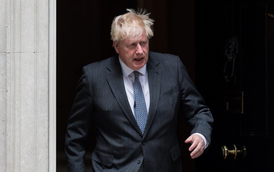 Boris Johnson outside Downing Street earlier today as he looks to reset his premiership - Wiktor Szymanowicz/Anadolu Agency