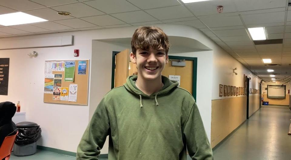 Jeb McGlaughlin is a grade 10 student at Robert Service School. He told CBC News that he's spent every lunch hour at the rec centre since the program moved .