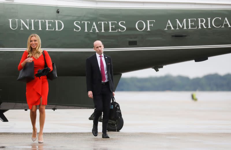 FILE PHOTO: U.S. President Donald Trump departs for travel to campaign rally in Tulsa from Washington