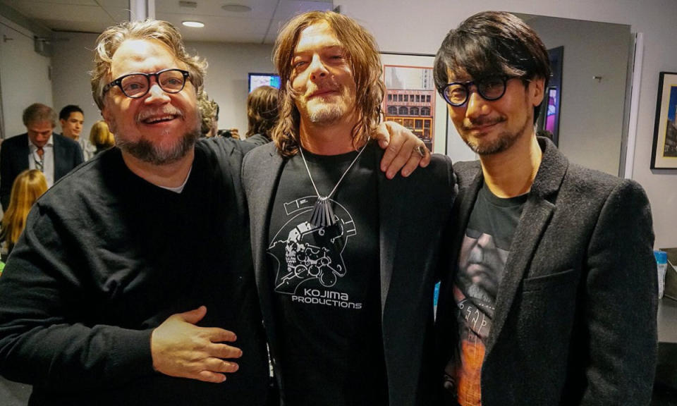 GUILLERMO DEL TORO, NORMAN REEDUS Y HIDEO KOJIMA