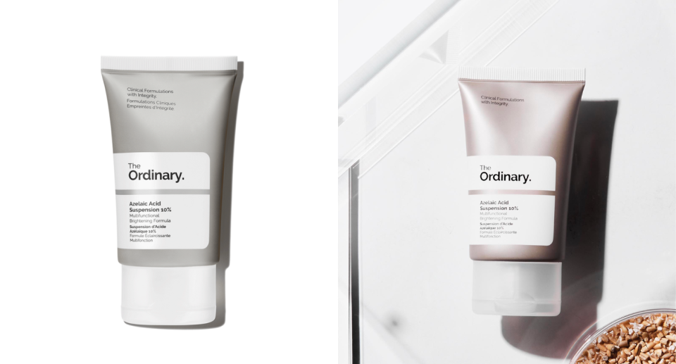 The Ordinary's Azelaic Acid 10% Suspension Brightening Cream is just $11 CAD. Images via The Ordinary.