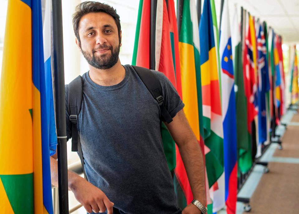 Sonil Jalali is one of the Afghan refugees participating in Oklahoma State University's Compassionate Afghan Resettlement and English Services program (CARES) in Stillwater.