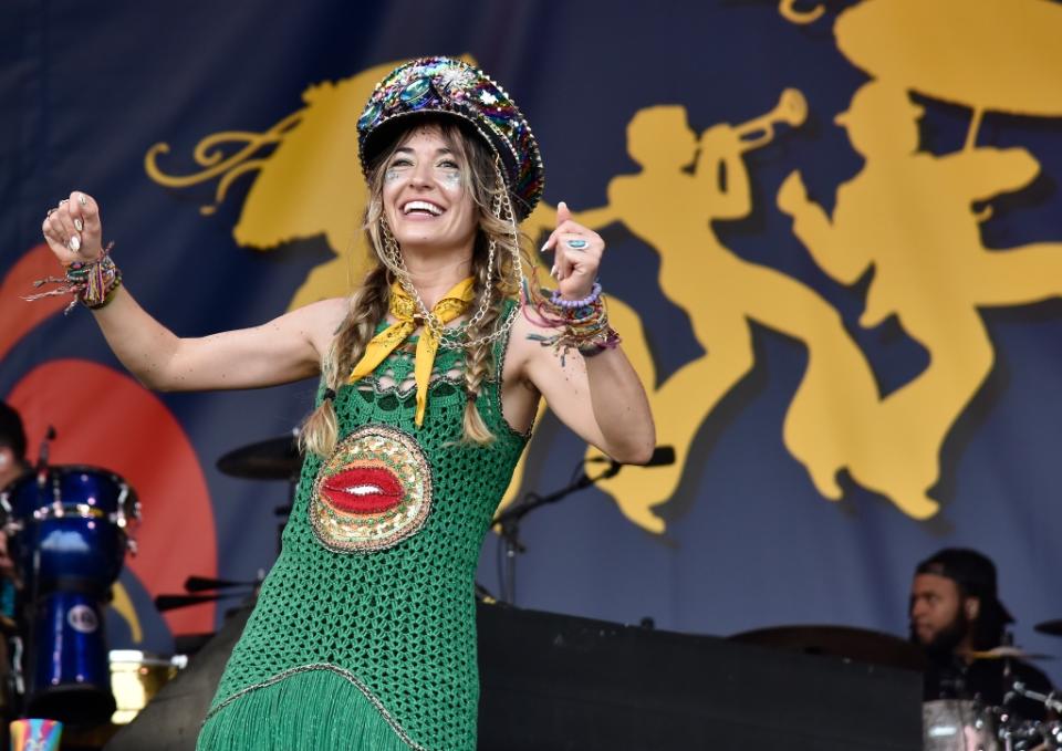 NEW ORLEANS, LOUISIANA - MAY 07: Lauren Daigle performs during the 2022 New Orleans Jazz and Heritage Festival at Fair Grounds Race Course on May 07, 2022 in New Orleans, Louisiana. (Photo by Tim Mosenfelder/WireImage)