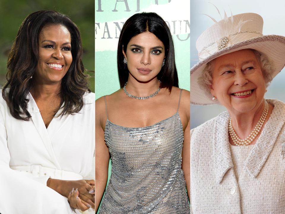 Michelle Obama, Queen Elizabeth II and Priyanka Chopra are among the most admired women in the world, a new survey finds.YouGov’s annual survey analyses who in the world people admire. This year, the study expanded to cover the views of people in 41 counties – the most ever – with a total of 42,000 people answering the questions “Who do you truly admire?” and “Who do you most admire” from March to June.According to the results, Michelle Obama has kicked Angelina Jolie of the list as the world’s most admired woman, and includes five new individuals: US first lady Melania Trump, Chinese singer Peng Liyuan, Chinese scientist Tu Youyou, Indian actress Sushmita Sen and US talk show host Ellen DeGeneres.When broken down by country, the findings show that Britons admire Queen Elizabeth II the most in the world, awarding her an admiration sore of 22.61 per cent, followed by Ms Obama (13 per cent), and actor Dame Judi Dench (7.66).> Worlds Most Admired 2019. Our annual series, conducted this year in 41 countries, finds the most admired figures are: > > Woman > 1\. Michelle Obama (+1) > 2\. Oprah Winfrey (+1) > 3\. Angelina Jolie (-2) > > Man > 1\. Bill Gates (-) > 2\. Barack Obama (-) > 3\. Jackie Chan (-)https://t.co/hY0K2Vf8F9 pic.twitter.com/54m4A3H9hu> > — YouGov (@YouGov) > > July 18, 2019As for the most admired men in the world, Microsoft founder Bill Gates came out on top, followed by former US president Barack Obama, and actor Jackie Chan.In the UK, the list changes somewhat, with natural history David Attenborough topping the list (25.7 per cent), preceded by Mr Obama (14 per cent) , and the Duke of Cambridge (5.8 per cent).Click in the gallery above to find out the world’s top 20 most admired women in the world