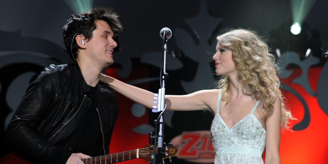 new york december 11 john mayer and taylor swift perform onstage during z100s jingle ball 2009 presented by hm at madison square garden on december 11, 2009 in new york city photo by theo wargowireimage for clear channel radio new york