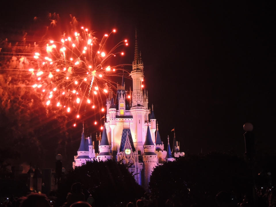 Cinderella's Castle at the Magic Kingdom, Walt Disney World. (Candace Lindemann/<a href=https://www.flickr.com/photos/candaceapril/9118678605/in/photolist-eTMBsD-eTYVL9-eTYV6U-eTMqtM-eTMyBZ-eTMxkn-eTZ5sY-eTMp68-eTYQSE-4yeJK7-eTZ6Vq-eTYX3o-asQsoq-dvBR7k-7xtjBu-pUgrmk-pUpEs1-pBTiAd-oXu2UJ-oXx5Eg-oXus2G-pUgumi-pUpvQb-pBUzFM-pBQPfk-pUpCvq-pBTBBd-pBTegb-cUneD9-cUneQw-4Dgm72-4xJY7f-6CkoLc-bgmn7V-s5khjQ-s7yYFi-s7yYye-s7yYgR-rMygW4-dvyHmn-6NZrjL-6NZr7S-64wCD5-qSY3Ry-6NZrTG-px7vVM-6NVhjB-6NZqXw-6NZqKY-6XcUfv