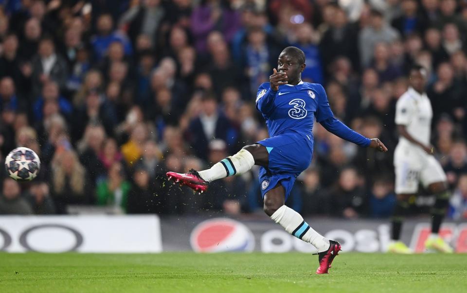 Kante drags his shot wide - Michael Regan/Getty Images