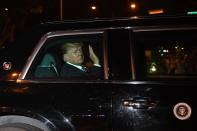 <p>President Donald Trump waves upon his arrival to his hotel in Singapore on June 10, 2018, ahead of a planned meeting with North Korea’s leader. (Photo: Anthony Wallace/AFP/Getty Images) </p>