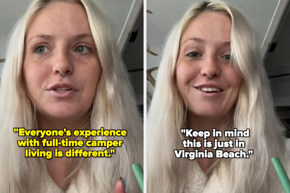 Ana explaining that everyone's experience with camper living is different