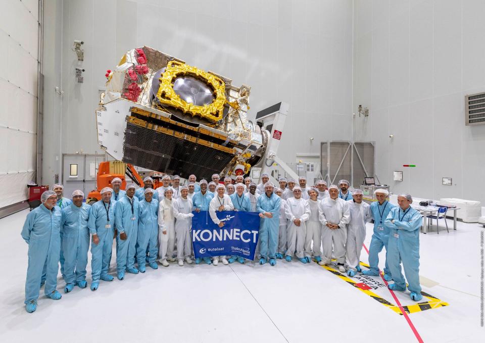 EUTELSAT KONNECT satellite launch team