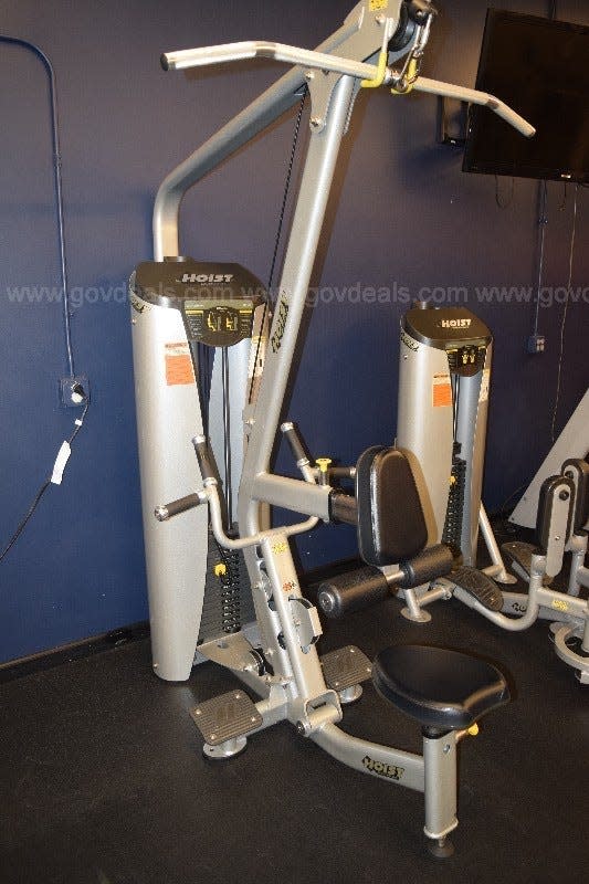 Kent Parks and Recreation is auctioning its exercise equipment after closing its fitness center on West Main Street. This is one of the items that is being sold.