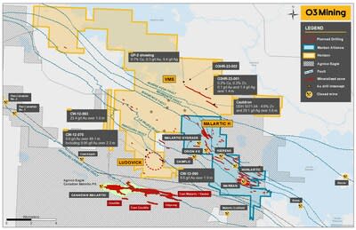 Figure 1: Horizon and Marban Alliance projects (CNW Group/O3 Mining Inc.)