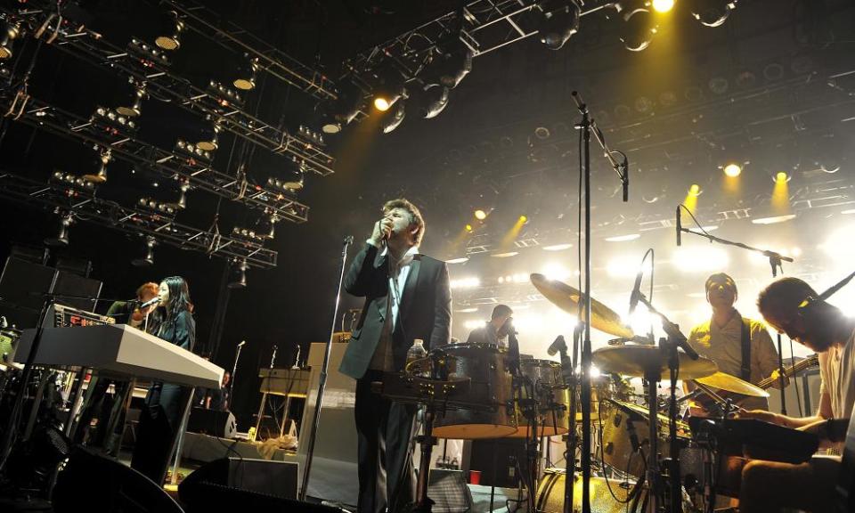 LCD Soundsystem at Madison Square Garden in 2011.