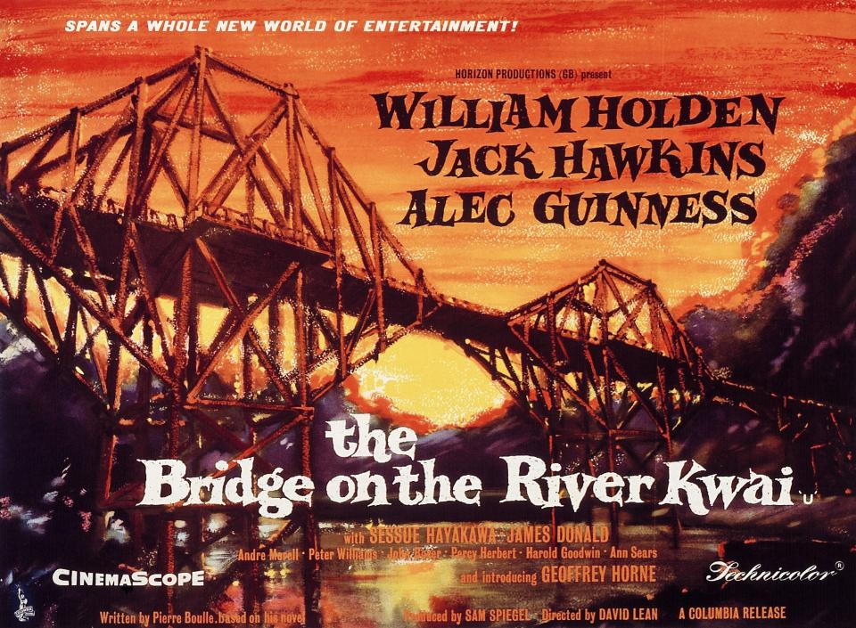 The Bridge On The River Kwai, poster, 1957. (Photo by LMPC via Getty Images)