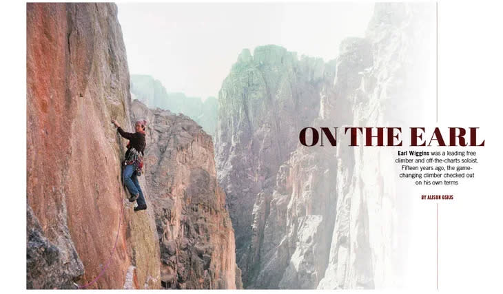 <span class="article__caption">Wiggins on the crux while free climbing the Goss-Logan (5.11 R) in 1979 in the Black Canyon, Colorado. As a teen on his first visit to the area, in a time of multiday aid ascents, he looked for free potential. Photo: Ed Webster</span>