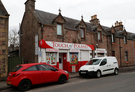 The Touch of Poland shop is seen in Inverness, Scotland, Britain March 8, 2019. REUTERS/Russell Cheyne