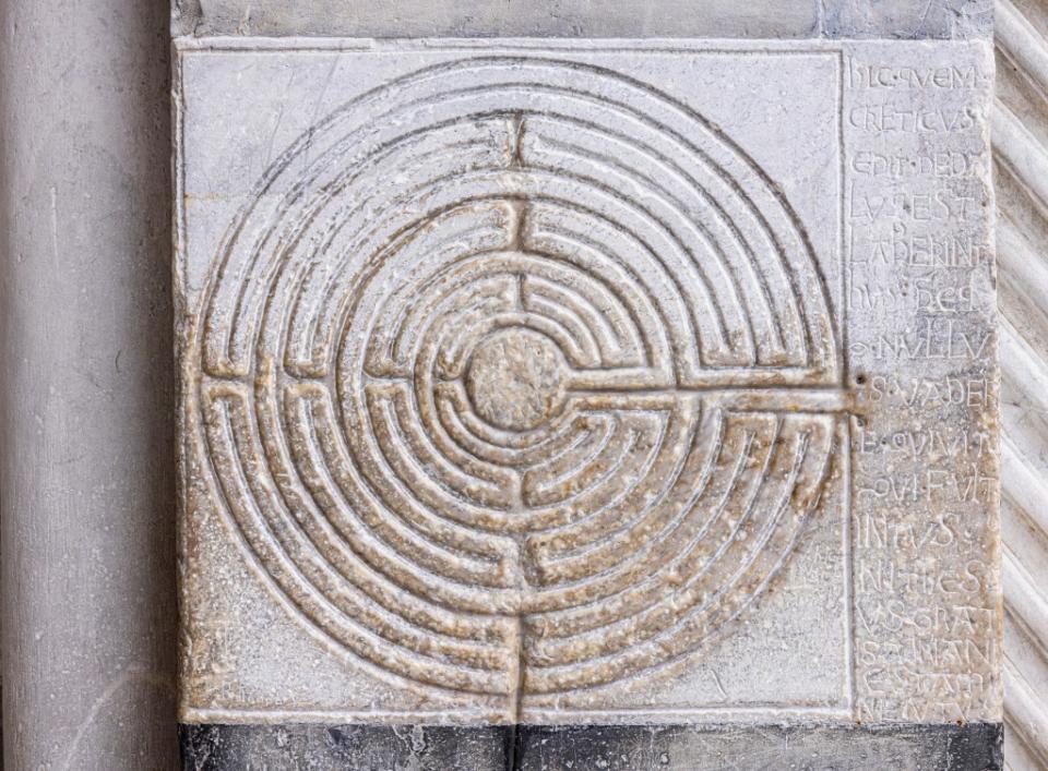 This labyrinth in Italy is thought to be from the 12th or 13th century. UCG/Universal Images Group via Getty Images