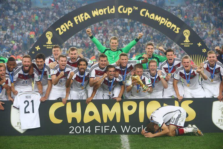 Alemania festejó su última Copa del Mundo en Brasil 2014, tras ganarle a Argentina