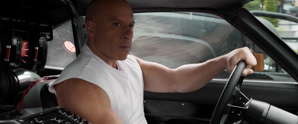 Vin Diesel returns as Dom Toretto in "F9," the ninth installment of the popular "Fast and Furious" franchise.